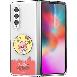 [S2B] Kakao Friends Little Witches Galaxy Z Fold 3 Transparent Slim Case _ Card Storage Slim Card Case, Kakao Friends character ,Made in Korea